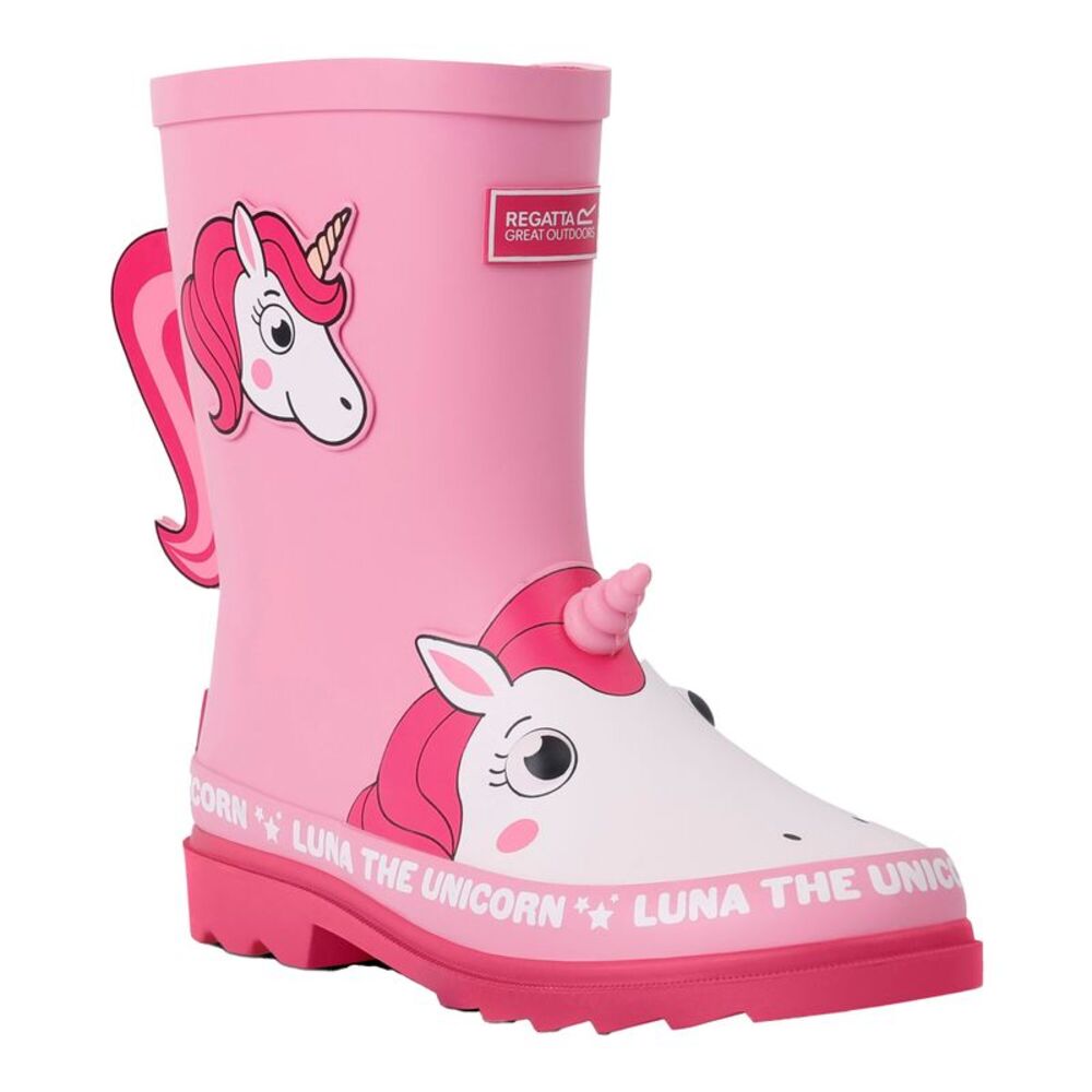 Regatta Childrens/Kids Mudplay II Luna The Unicorn Galoshes / Pink